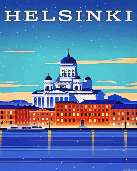 Finland Helsenki Poster Painting By Numberss.png