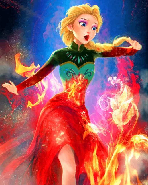 Fire Frozen Painting By Numberss.png