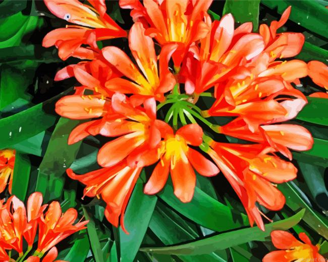 Fire Lily Plant Painting By Numberss.png