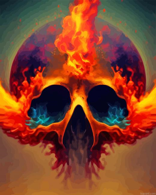 Fire Skull Painting By Numberss.png