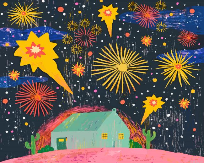 Fireworks Art Paint By Numbers