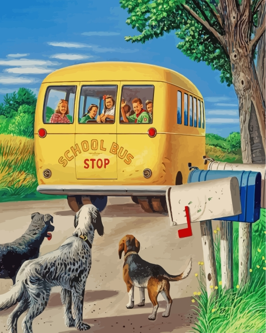 First Day At School Painting By Numberss.png