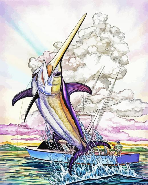 Fishing Swordfish Painting By Numberss.png