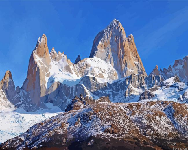 Fitz Roy Mountain Paint By Numbers