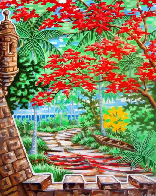Flamboyan Art Painting By Numberss.png