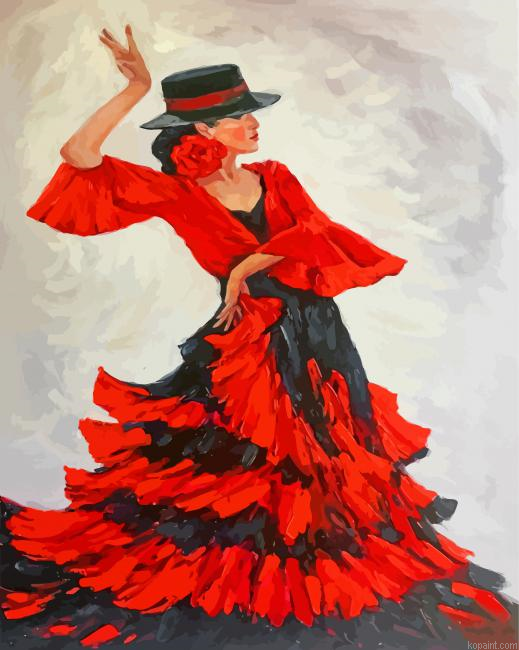 Flamenco Dancer Painting By Numberss.png