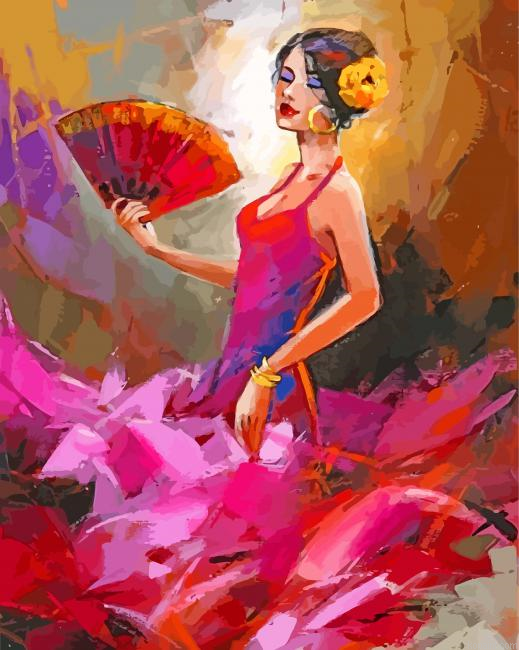 Flamenco Lady Painting By Numberss.png