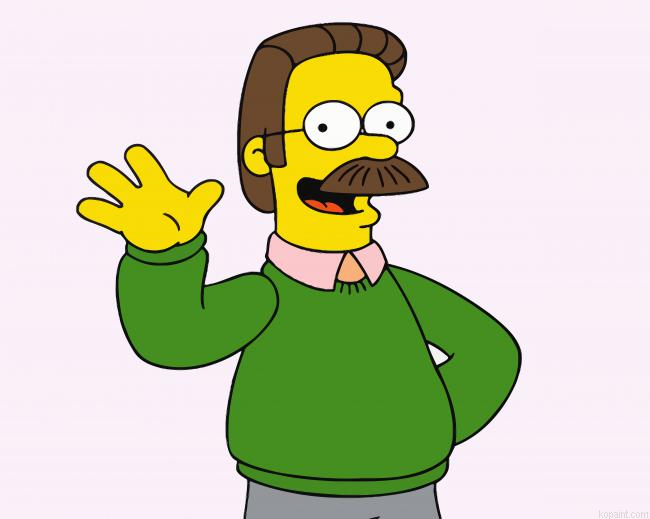 Flanders Anime Character Painting By Numberss.png