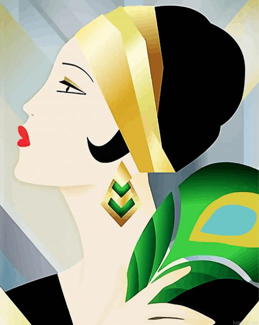 Flapper Art Painting By Numberss.png