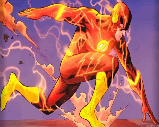 Flash Hero Painting By Numberss.png