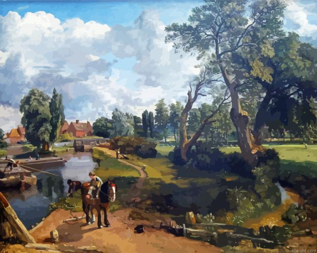Flatford Mill By John Constable Painting By Numberss.png