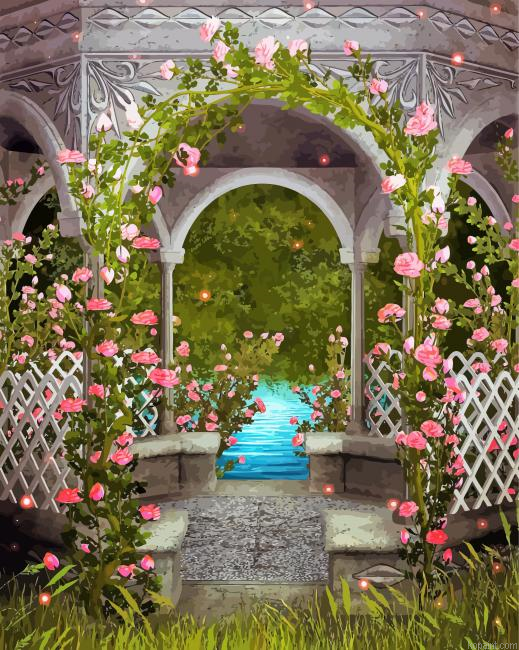 Floral Gazebo Painting By Numberss.png