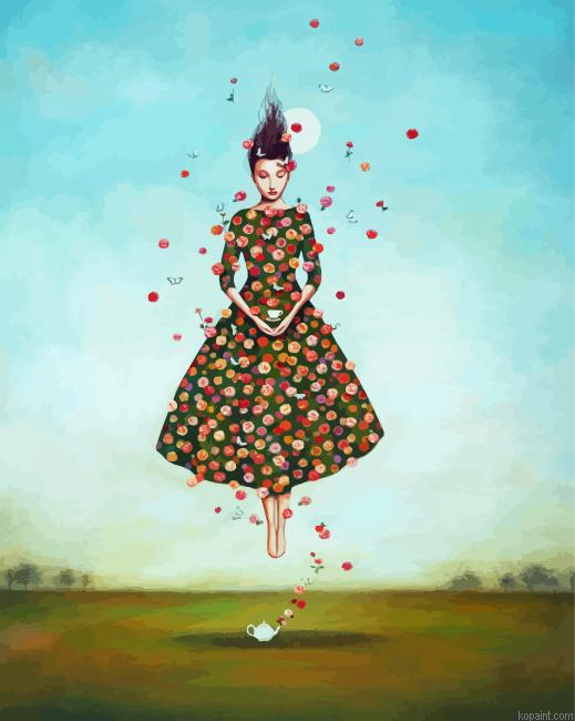 Floral Lady By Duyh Huynh Painting By Numberss.png