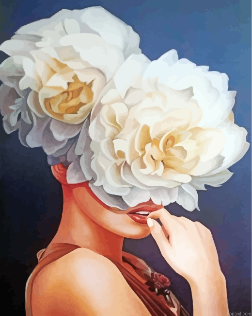Floral Lady Painting By Numberss.png