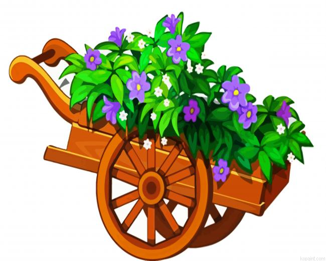 Floral Wheelbarrow Paint By Numbers.png