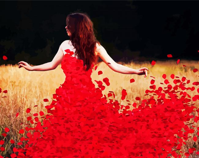 Flower Girl Paint By Numbers
