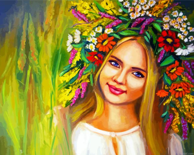Flower Hair Painting By Numberss.png