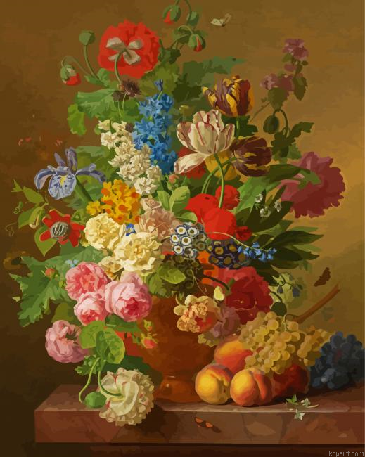 Flowerpiece By Frans Van Dael Painting By Numberss.png