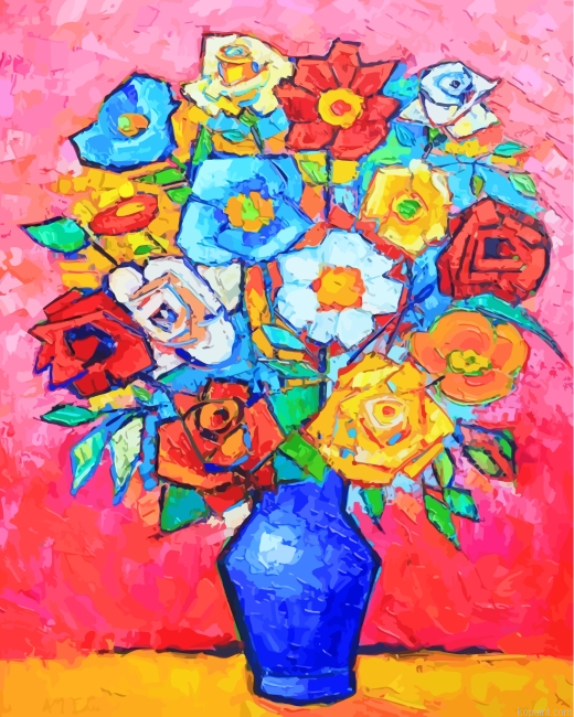 Flowers Bouquet Art Painting By Numberss.png