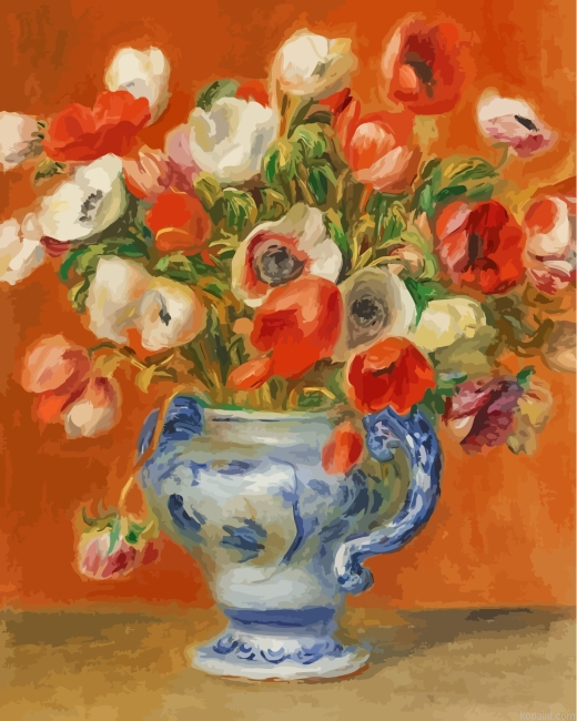 Flowers By Pierre Auguste Renoir Painting By Numberss.png