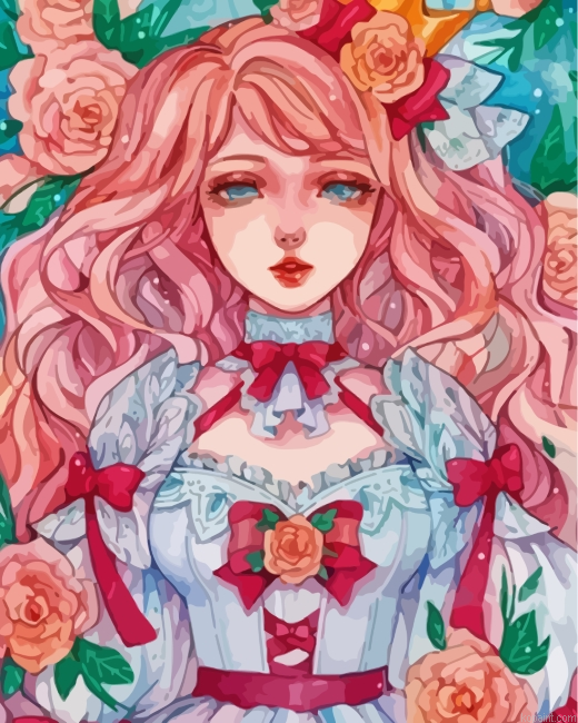 Flowers Girl Painting By Numberss.png