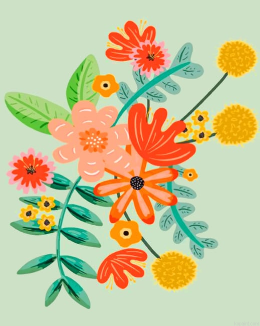 Flowers Illustration Painting By Numberss.png