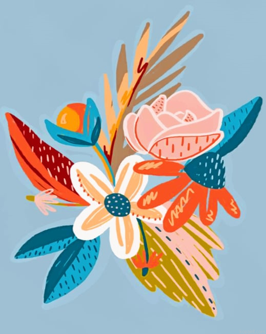 Flowers Illustrations Painting By Numberss.png
