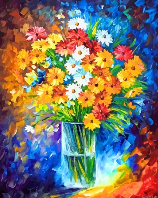 Flowers Vase Art Painting By Numberss.png