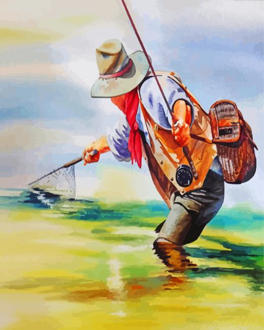 Fly Fishing Cowboy Paint By Numbers