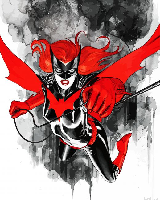 Flying Angry Batwoman Painting By Numberss.png