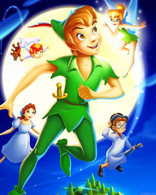 Flying Peter Pan New Painting By Numberss.png