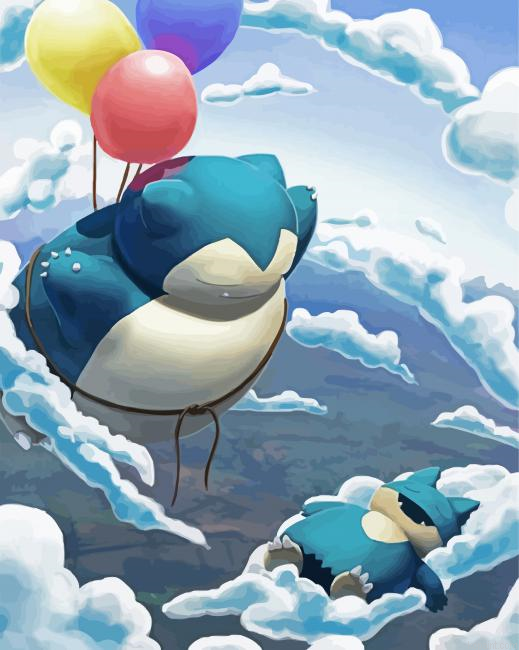 Flying Snorlax Painting By Numberss.png