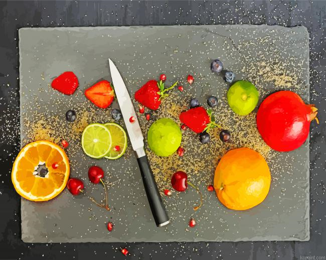 Food Fresh Fruits Paint By Numbers
