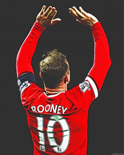 Football Player Wayne Rooney Painting By Numberss.png