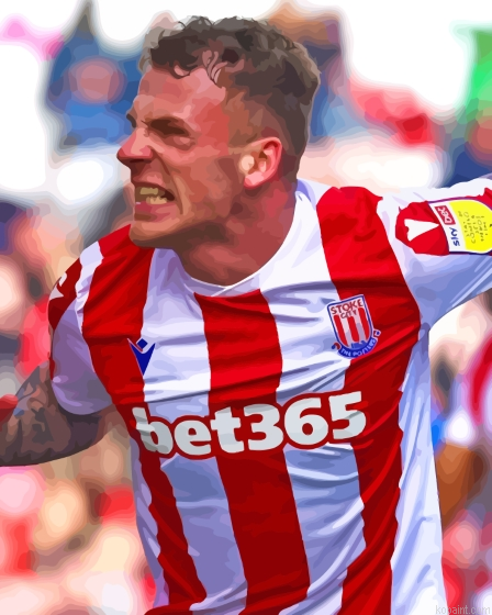Footballer Josh Tymon Painting By Numberss.png