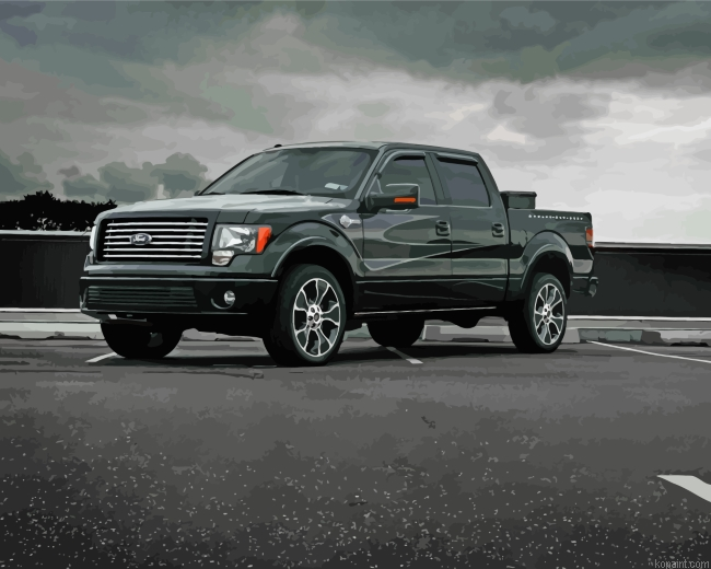 Ford Harley Davidson Truck Painting By Numberss.png