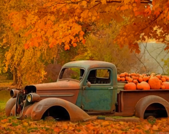 Ford In Autumn New Painting By Numberss.png