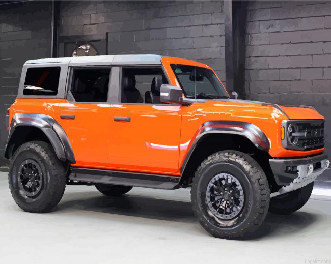 Ford Orange Bronco Painting By Numberss.png