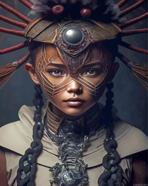 Forest Warrior Painting By Numberss.png