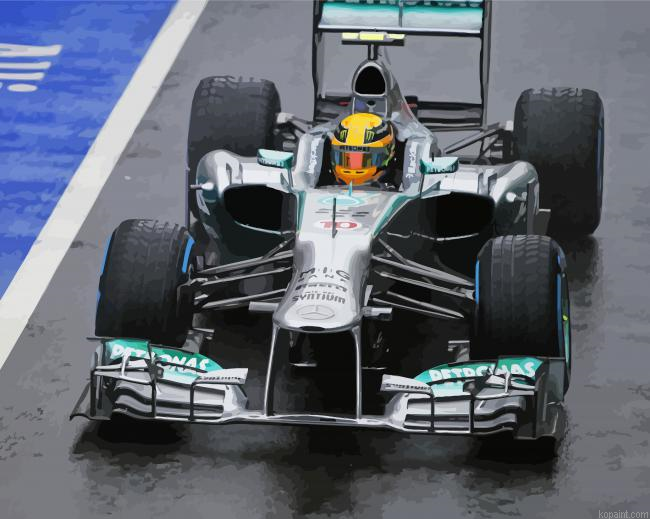 Formula 1 Mercedes Car Painting By Numberss.png