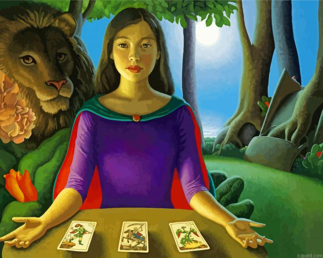 Fortune Teller And Lion Paint By Numbers