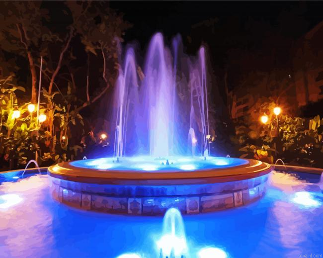 Fountain Marbella By Night Painting By Numberss.png