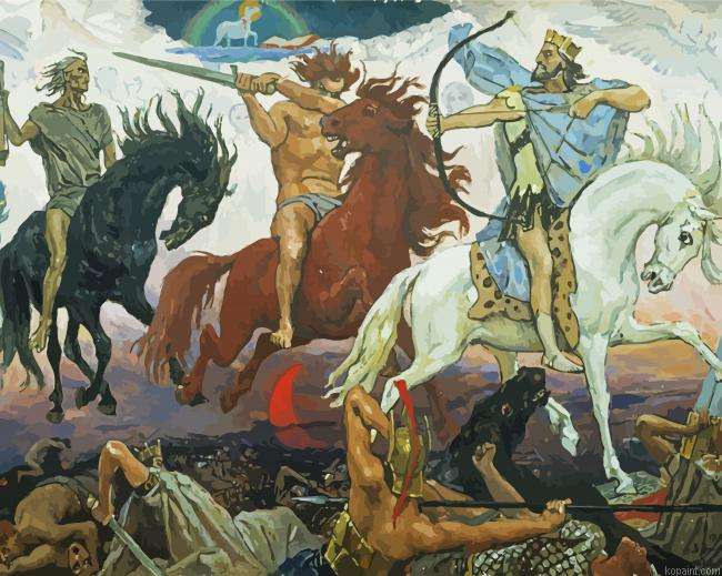Four Horsemen Of The Apocalypse Art Painting By Numberss.png