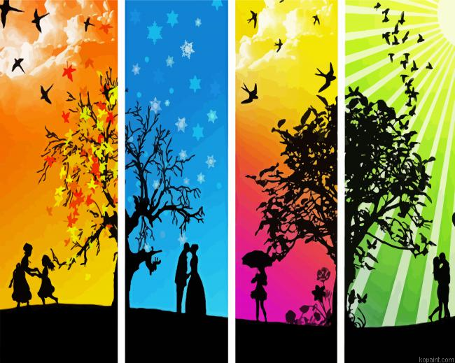 Four Seasons Art Paint By Numbers