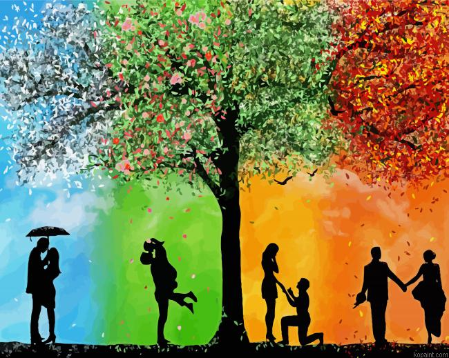 Four Seasons Of Love Painting By Numberss.png