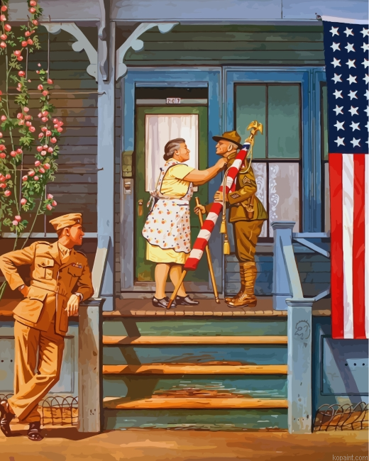 Fourth Of July Parade Stevan Dohanos Painting By Numberss.png