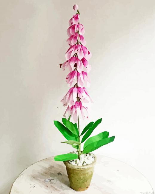 Foxglove Plant Pot Painting By Numberss.png
