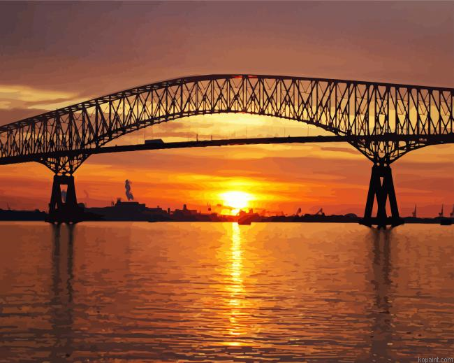 Francis Scott Key Bridge Maryland Baltimore Paint By Numbers.png