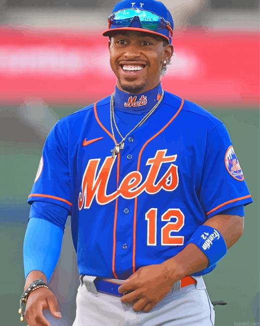 Francisco Lindor Baseball Player Painting By Numberss.png