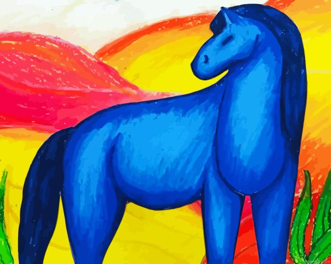 Franz Marc Blue Horse Painting By Numberss.png